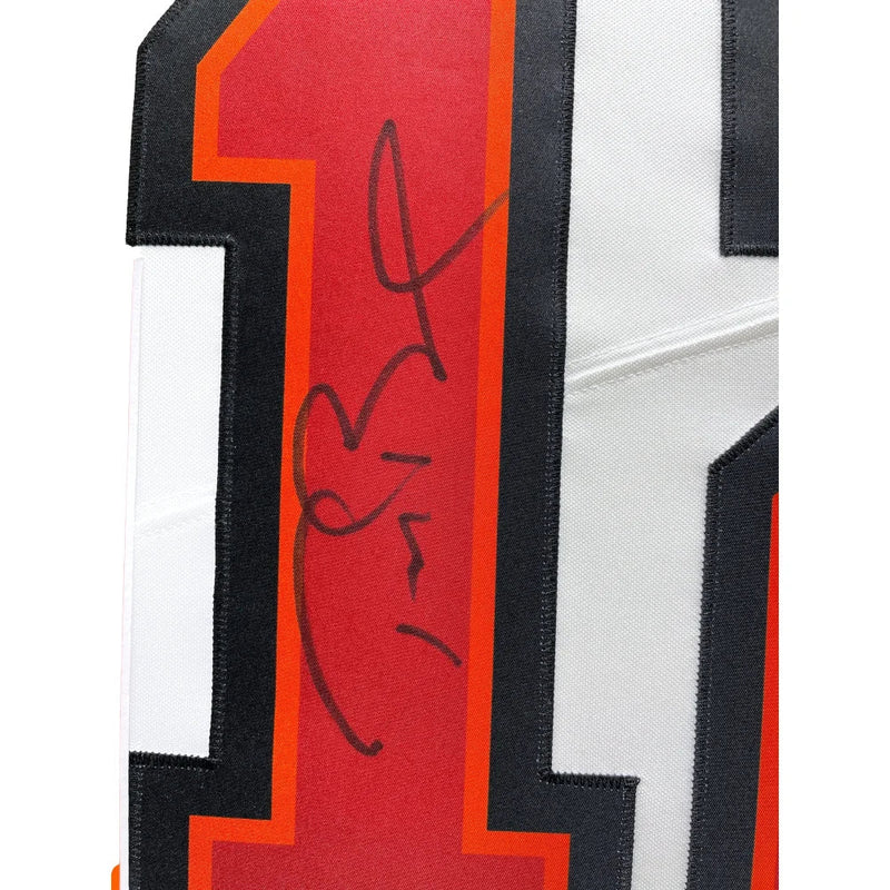 Tom Brady Signed Tampa Bay Buccaneers Framed White Jersey Fanatics Autograph 12