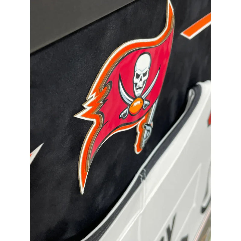 Tom Brady Signed Tampa Bay Buccaneers Framed White Jersey Fanatics Autograph 12