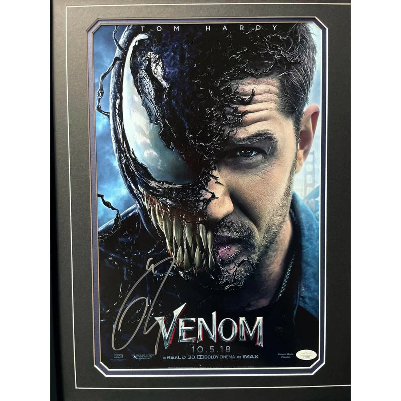 Tom Hardy Autographed "Venom" Authentic Movie Poster & Imax Ticket Framed JSA COA Signed