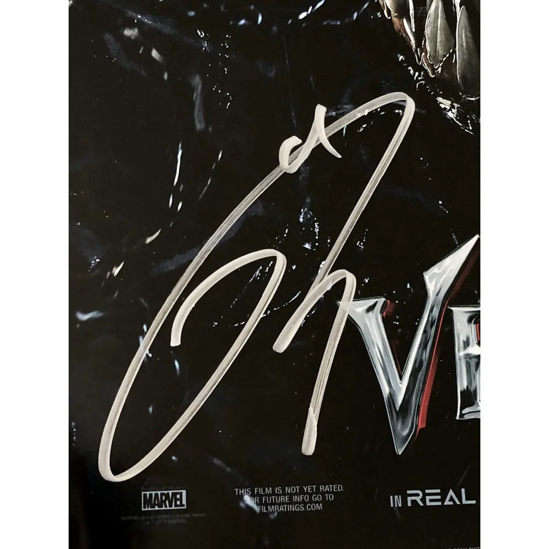 Tom Hardy Autographed "Venom" Authentic Movie Poster & Imax Ticket Framed JSA COA Signed