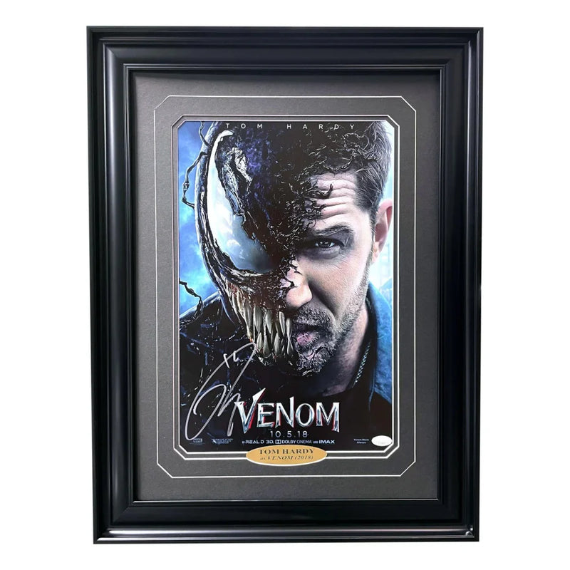 Tom Hardy Signed "Venom" 11x17 Authentic Movie Poster Framed JSA COA Autograph