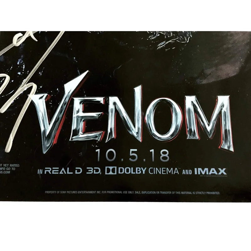 Tom Hardy Signed "Venom" 11x17 Authentic Movie Poster Framed JSA COA Autograph
