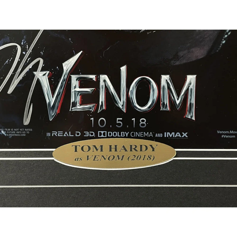 Tom Hardy Signed "Venom" 11x17 Authentic Movie Poster Framed JSA COA Autograph