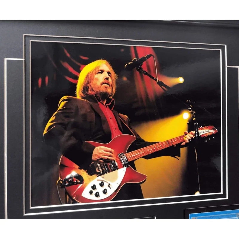 Tom Petty Framed World Tour Backstage Pass & Facs Signature Collage COA 16x26 Heartbreakers