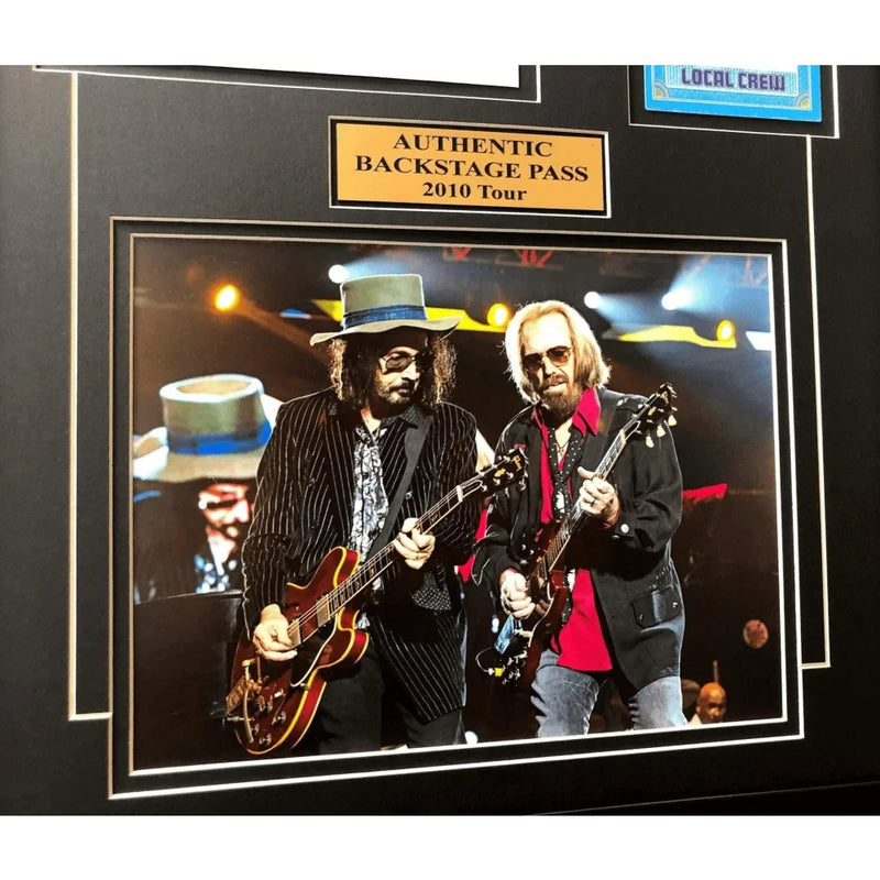 Tom Petty Framed World Tour Backstage Pass & Facs Signature Collage COA 16x26 Heartbreakers
