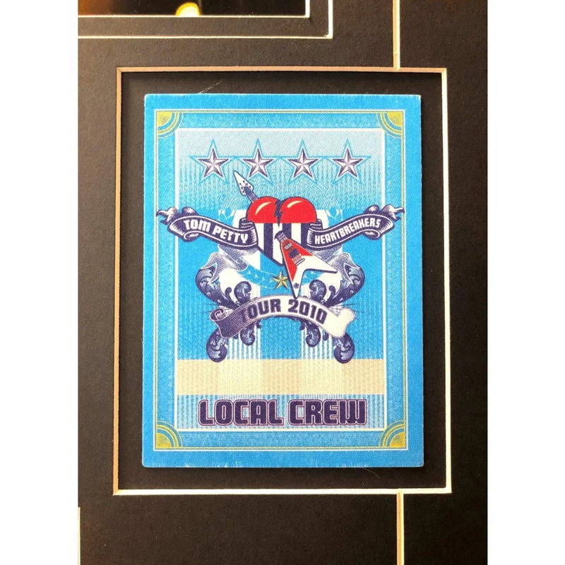 Tom Petty Framed World Tour Backstage Pass & Facs Signature Collage COA 16x26 Heartbreakers