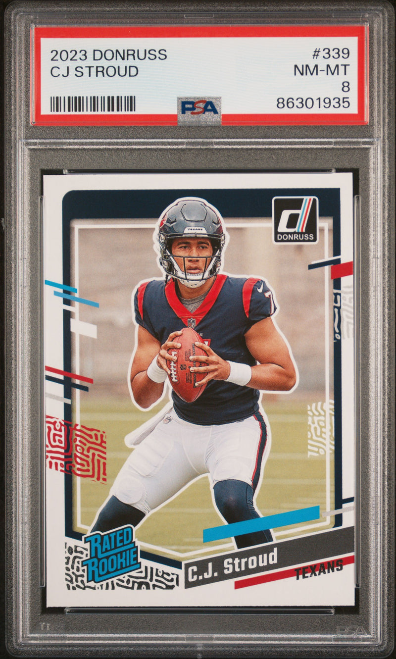 PSA 9 C.J. Stroud 2023 Donruss Football #339 Rated Rookie Card Houston Texans