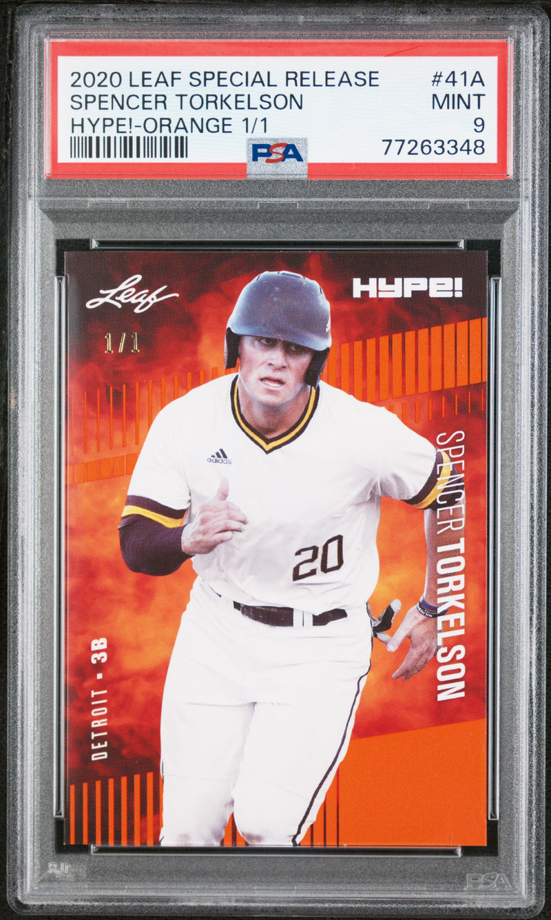PSA 9 MINT Spencer Torkelson 2020 Leaf Hype #41A Rookie Card Orange #1/1