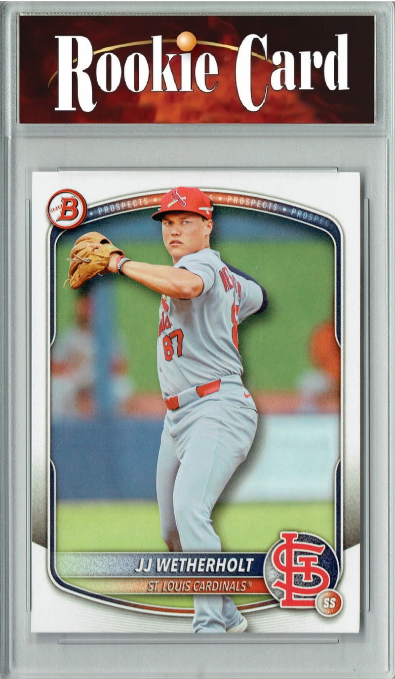 Certified Mint+ J.J. Wetherholt 2025 Bowman #BD-145 Rookie Card St. Louis Cardinals
