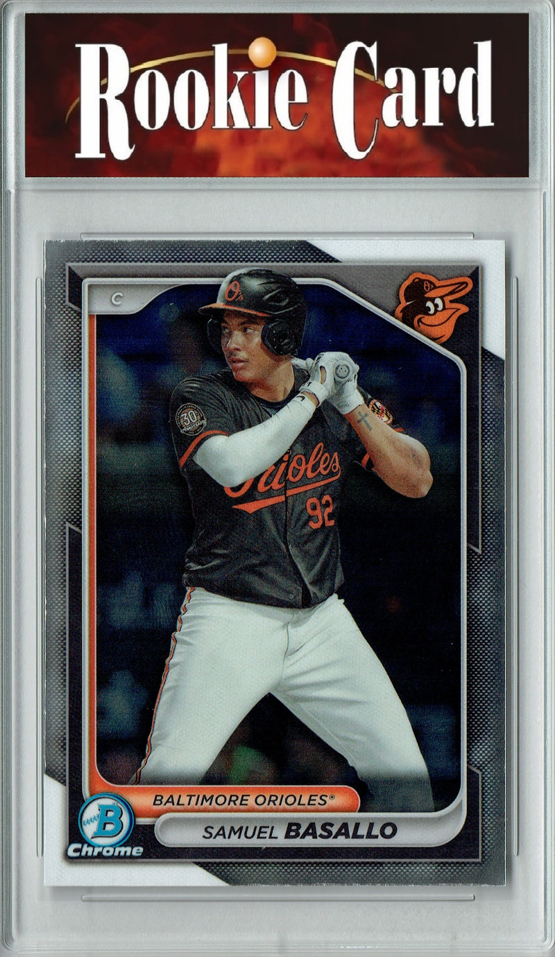 Certified Mint+ Samuel Basallo 2024 Bowman Chrome #BCP-38 Rookie Card Baltimore Orioles