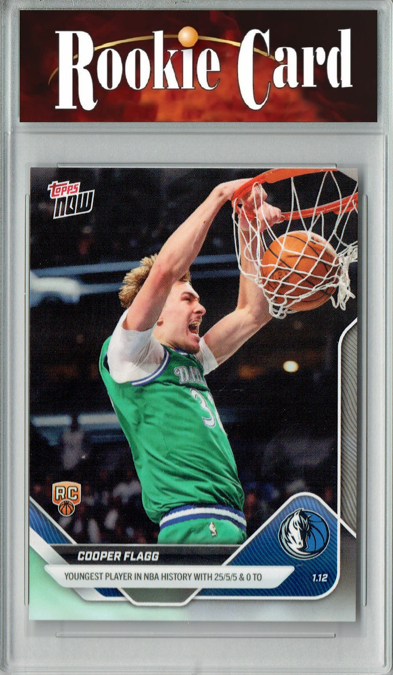 Certified Mint+ Cooper Flagg 2025 Now NBAYoungest in NBA History Rookie Card Dallas Mavericks