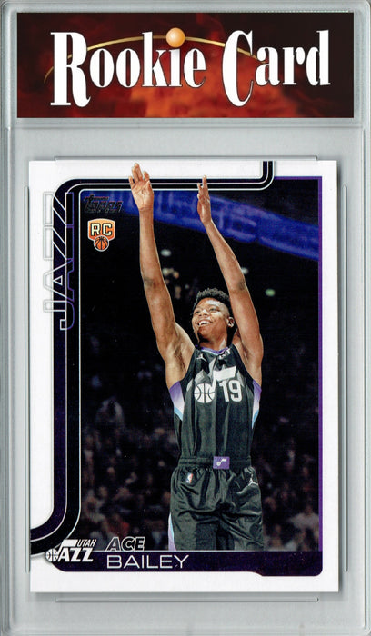 Certified Mint+ Ace Bailey 2025 Topps #205 Flagship Rookie Card Utah Jazz