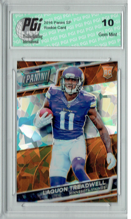 Laquon Treadwell 2016 Panini Cracked Ice #41 SP, 25 Made Rookie Card PGI 10