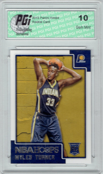 Myles Turner 2015 Panini Hoops #272 Rookie Card PGI 10 Pacers