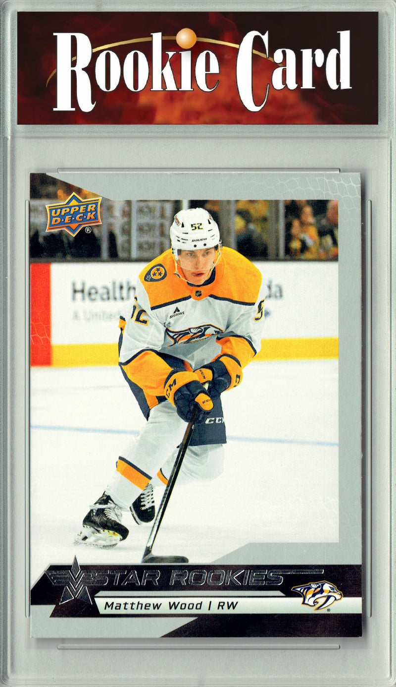 Certified Mint+ Matthew Wood 2025 U.D. Star Rookies #16 Special Collection Rookie Card Nashville Predators