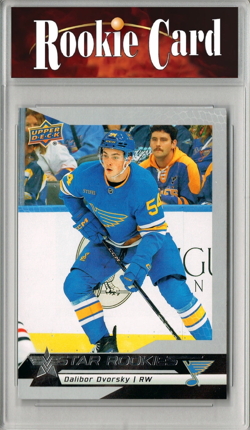 Certified Mint+ Dalibor Dvorsky 2025 U.D. Star Rookies #4 Special Collection Rookie Card St. Louis Blues
