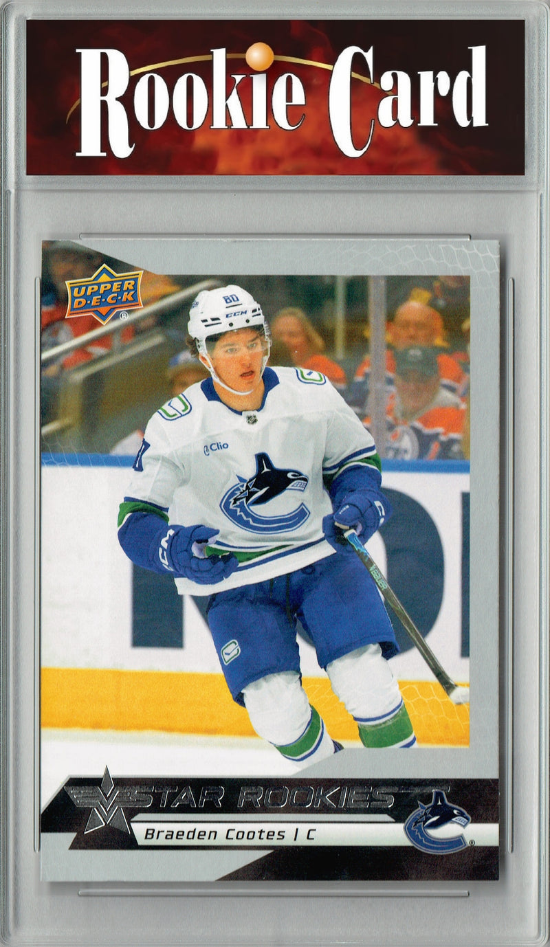 Certified Mint+ Braeden Cootes 2025 U.D. Star Rookies #20 Special Collection Rookie Card Vancouver Canucks