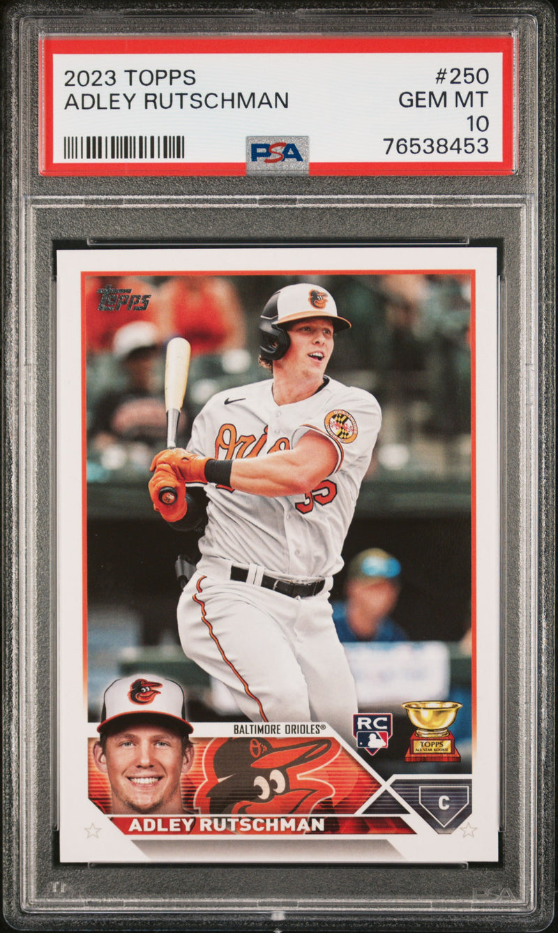 PSA 10 GEM-MT Adley Rutschman 2023 Topps #250 Rookie Card