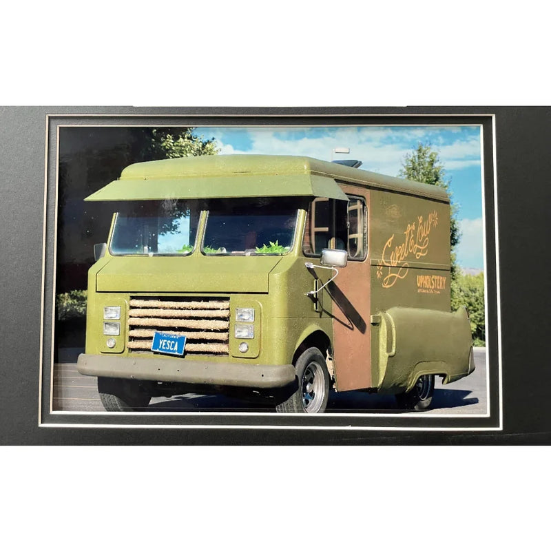 "Up in Smoke" Cheech & Chong's Fiberweed Van Movie Car License Plate Framed Memorabilia