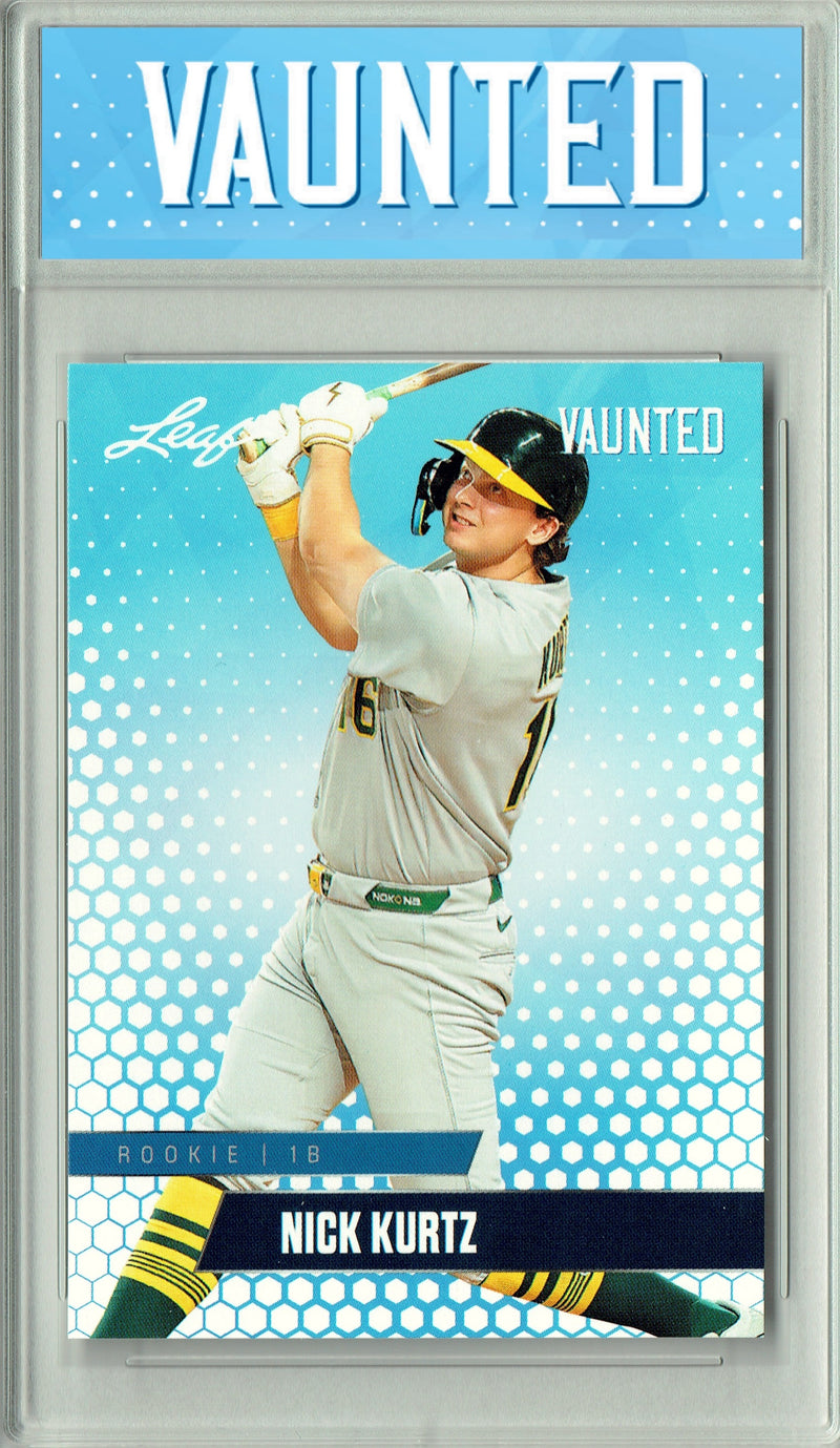 Certified Mint+ Nick Kurtz 2024 Leaf Vaunted #V-24 Just 5000 Made Rookie Card Oakland Athletics