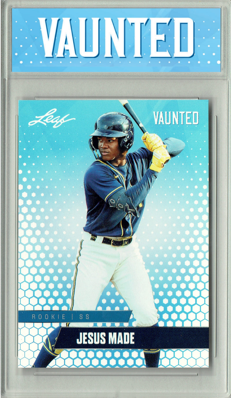 Certified Mint+ Jesus Made 2024 Leaf Vaunted #V-22 Just 5000 Made Rookie Card Milwaukee Brewers