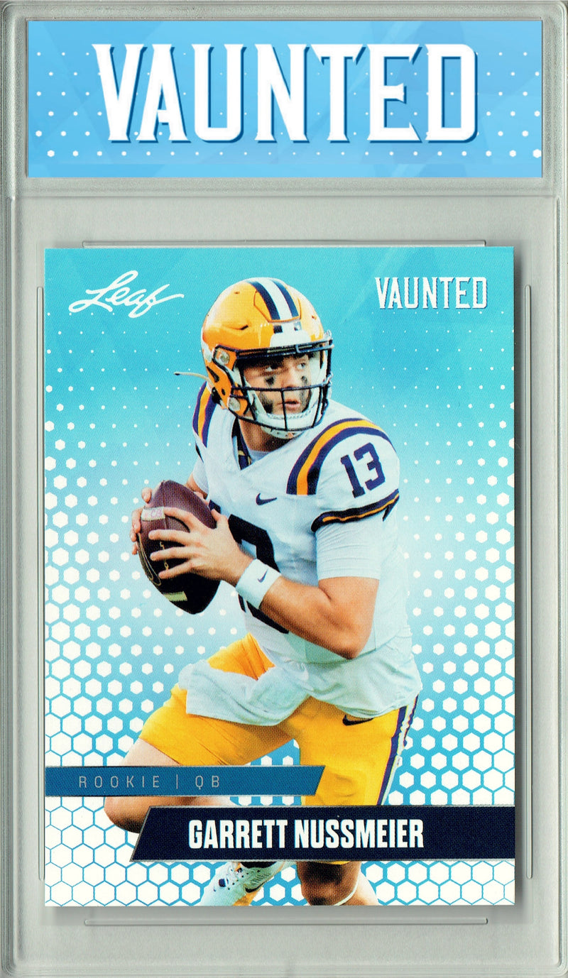 Garrett Nussmeier Rookie Card LSU / Kansas City Football Trading Card 2025 Leaf Vaunted #V-08 Only 5k Made  Certified Mint+