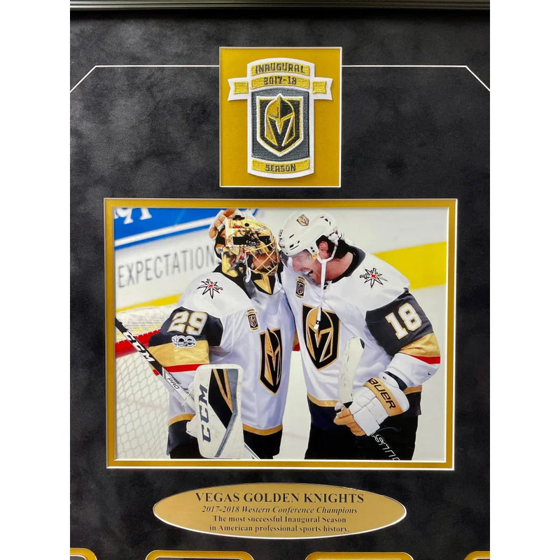 Vegas Golden Knights 1st Season Stanley Cup Signed Tickets Framed Fleury Karlsson Marchessault Smith