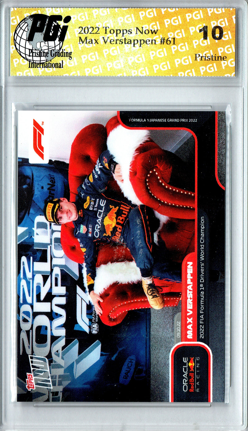 Max Verstappen 2022 Topps Now #61 PRISTINE Trading Card PGI 10