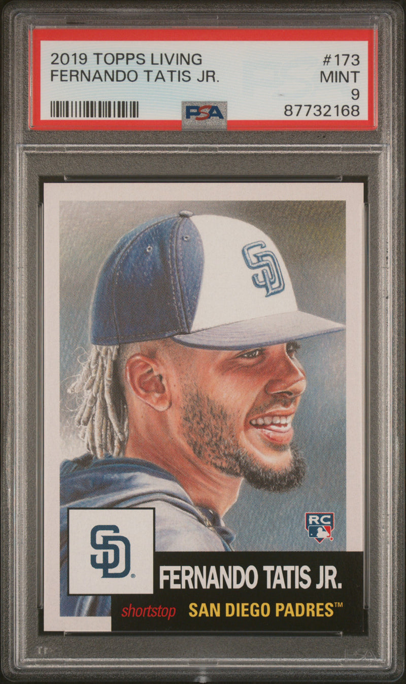 PSA 9 Fernando Tatis Jr. 2019 Topps Living Set #173 Padres Rookie Card San Diego Padres