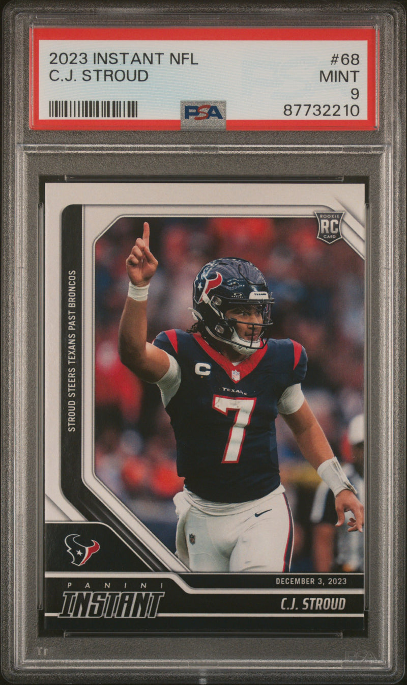 PSA 9 C.J. Stroud 2023 Panini Instant #68 Just 1176 Made Rookie Card Houston Texans