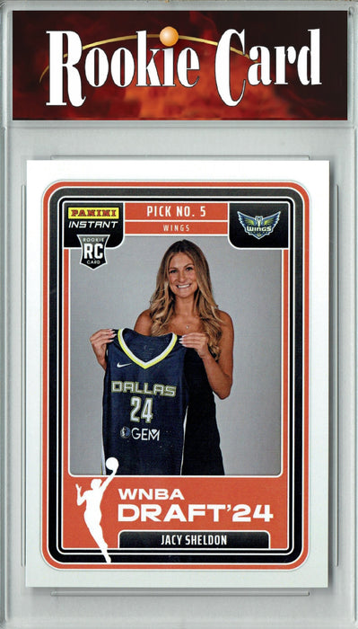 Certified Mint+ Jacy Sheldon 2024 Panini Instant #DN-5 WNBA Draft Night Rookie Card Dallas Wings