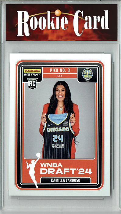 Certified Mint+ Kamilla Cardoso 2024 Panini Instant #DN3 WNBA Draft Night Rookie Card Chicago Sky