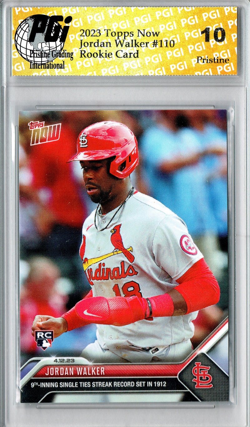 Jordan Walker 2023 Topps Now #110 PRISTINE Rookie Card PGI 10
