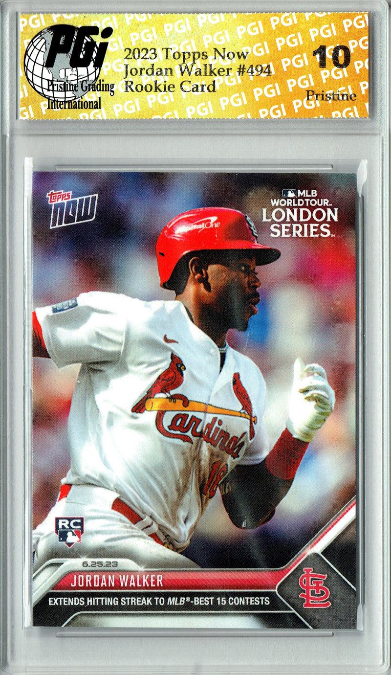 Jordan Walker 2023 Topps Now #494 PRISTINE Rookie Card PGI 10