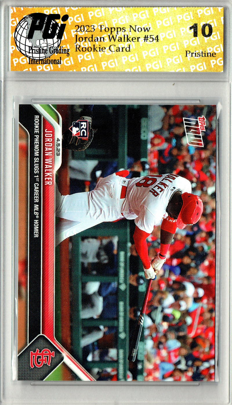 Jordan Walker 2023 Topps Now #54 PRISTINE Rookie Card PGI 10