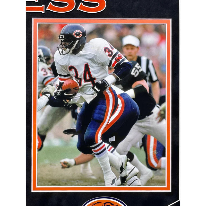 Walter Payton Autographed Cut Triple 8x10 Photo Collage Chicago Bears PSA/DNA Framed