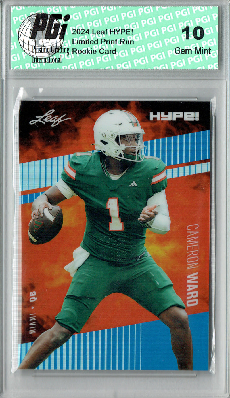 Cam Cameron Ward 2024 Leaf HYPE! Metal #HM-03 Blue Only 20 Made Rookie Card PGI 10