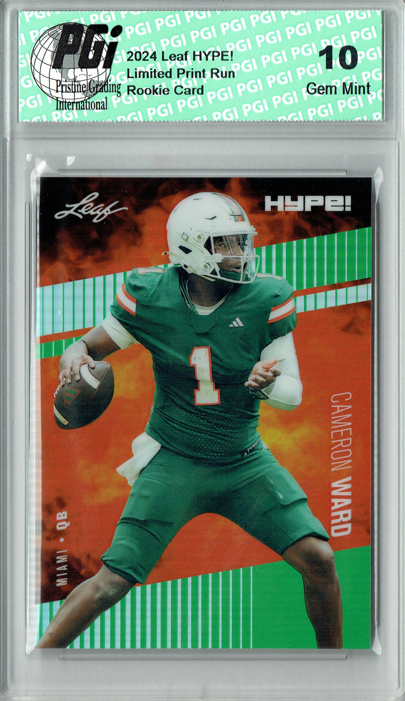 Cam Cameron Ward 2024 Leaf HYPE! Metal #HM-03 Green Only 5 Made Rookie Card PGI 10