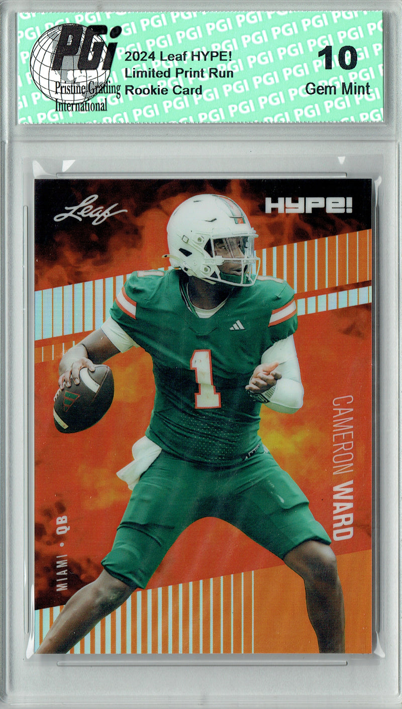Cam Cameron Ward 2024 Leaf HYPE! Metal #HM-03 Orange Only 3 Made Rookie Card PGI 10