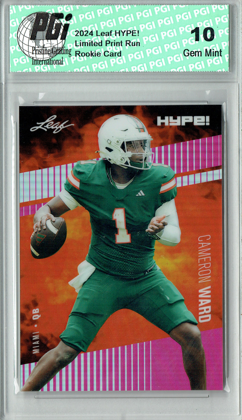 Cam Cameron Ward 2024 Leaf HYPE! Metal #HM-03 Pink Only 10 Made Rookie Card PGI 10
