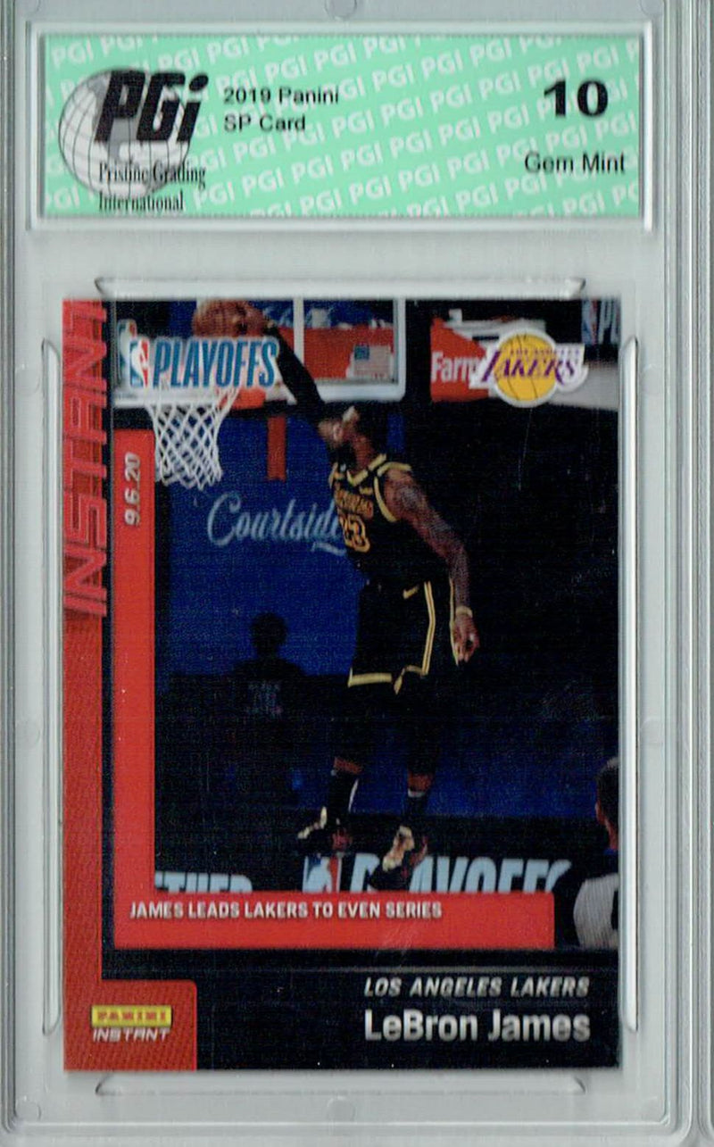Lebron James 2019 Panini Instant #186 Only 191 Made Rare Card PGI 10