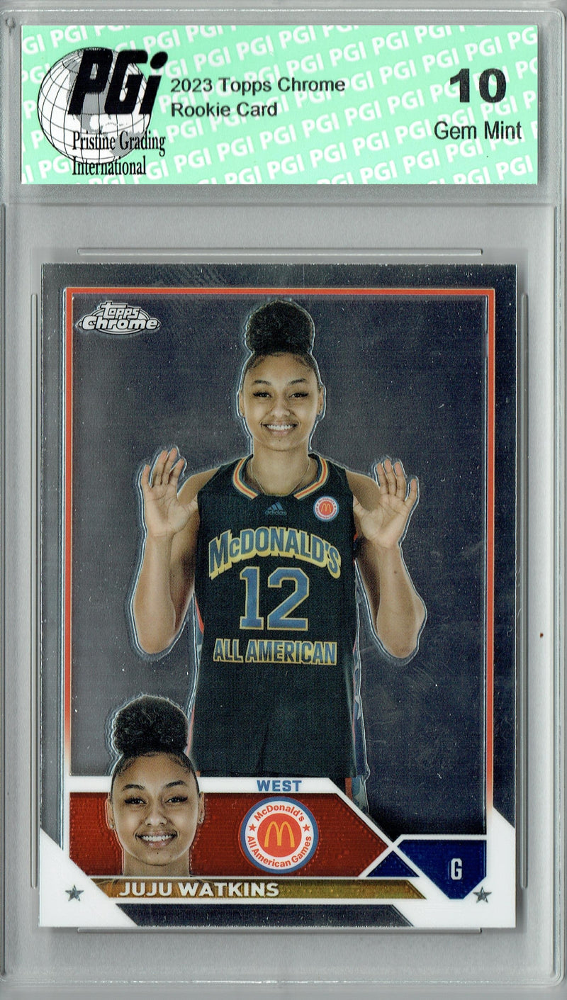 JuJu Watkins 2023 Topps Chrome #93 McDonalds All-Americans Rookie Card PGI 10