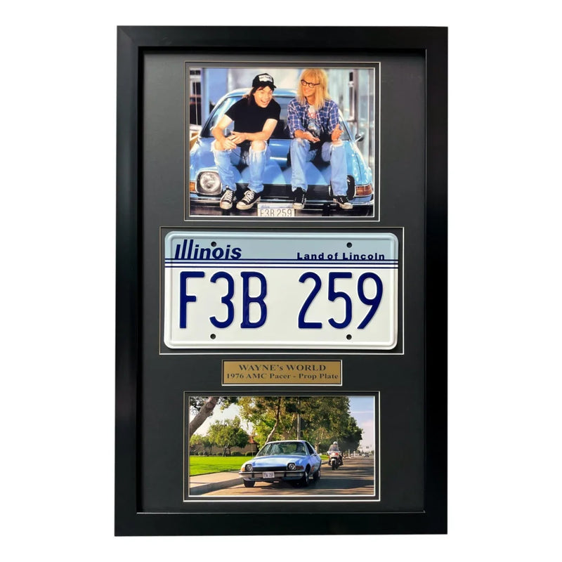 "Wayne's World" Dana Carvey's Mirthmobile Movie Car License Plate Framed Memorabilia Garth