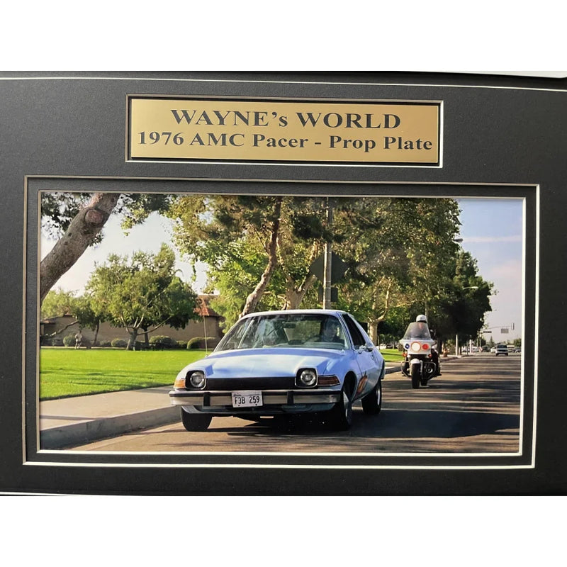 "Wayne's World" Dana Carvey's Mirthmobile Movie Car License Plate Framed Memorabilia Garth