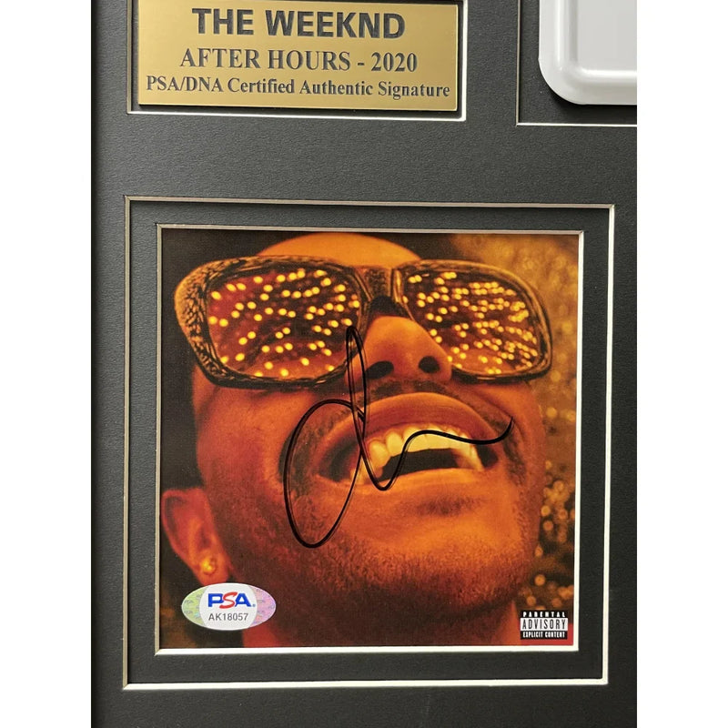 The Weeknd Autographed Starboy Red Lp Album Framed Collage PSA/DNA COA Signed Weekend