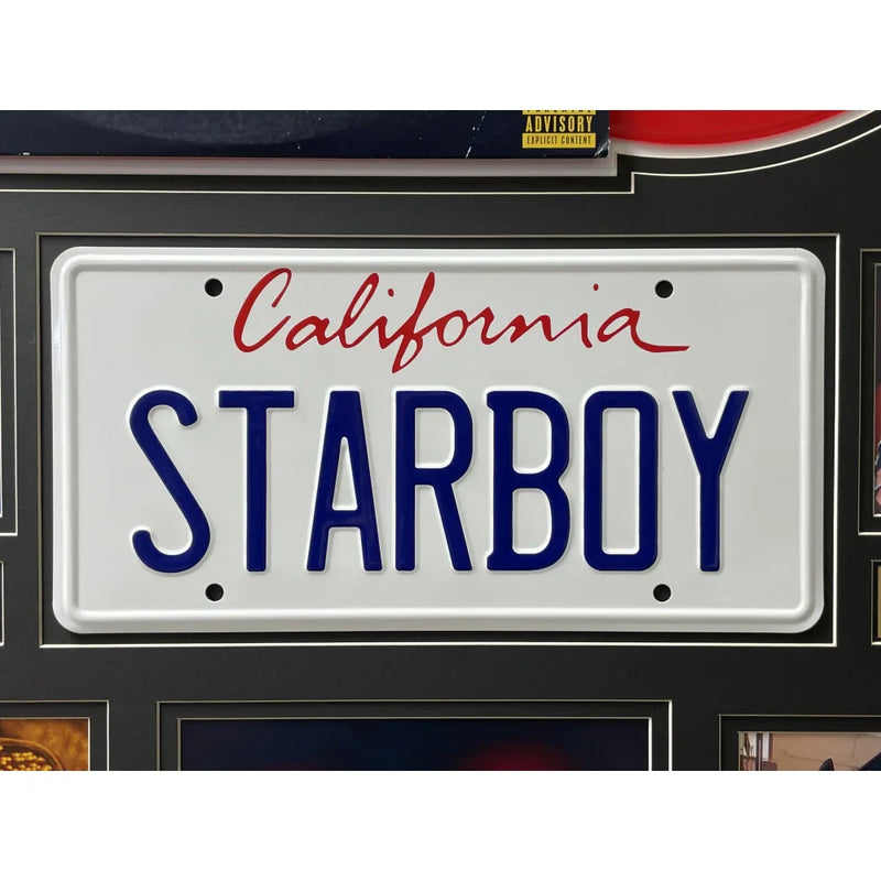 The Weeknd Autographed Starboy Red Lp Album Framed Collage PSA/DNA COA Signed Weekend