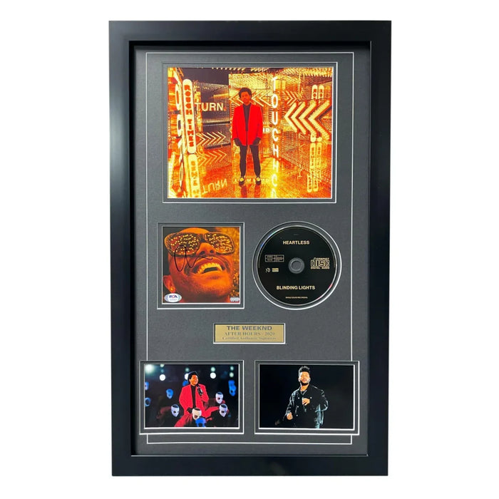 The Weeknd Signed Blinding Lights CD Album Framed Collage PSA/DNA COA ...