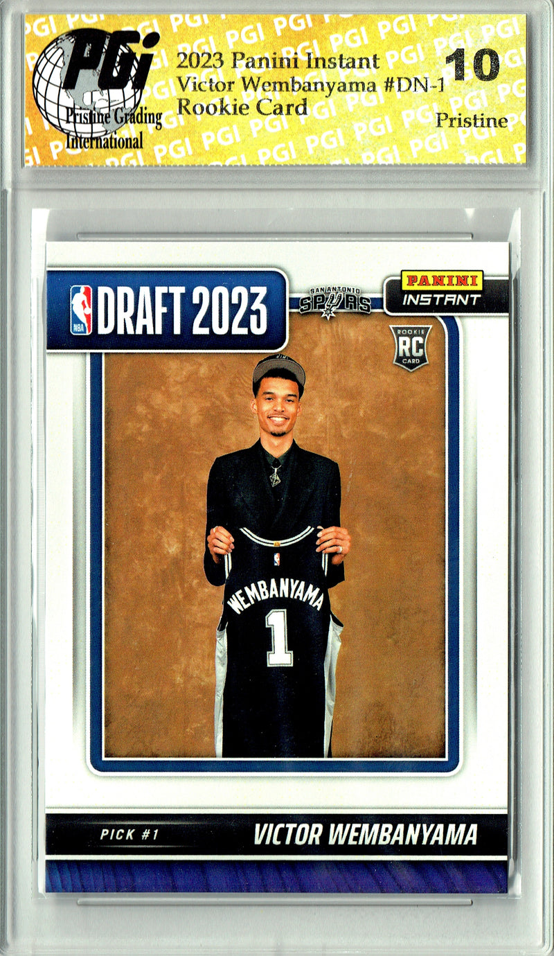 Victor Wembanyama Rookie Card 2023 Panini Instant #DN-1 Pristine, PGI 10, San Antonio Spurs Basketball
