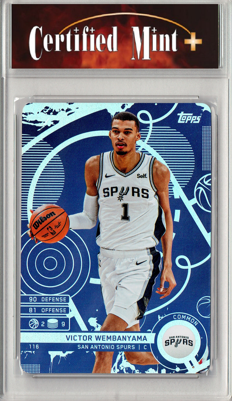 Victor Wembanyama Trading Card 2025 Topps Match Attax #0 Blue Variation, Certified Mint+ Condition, San Antonio Spurs Basketball