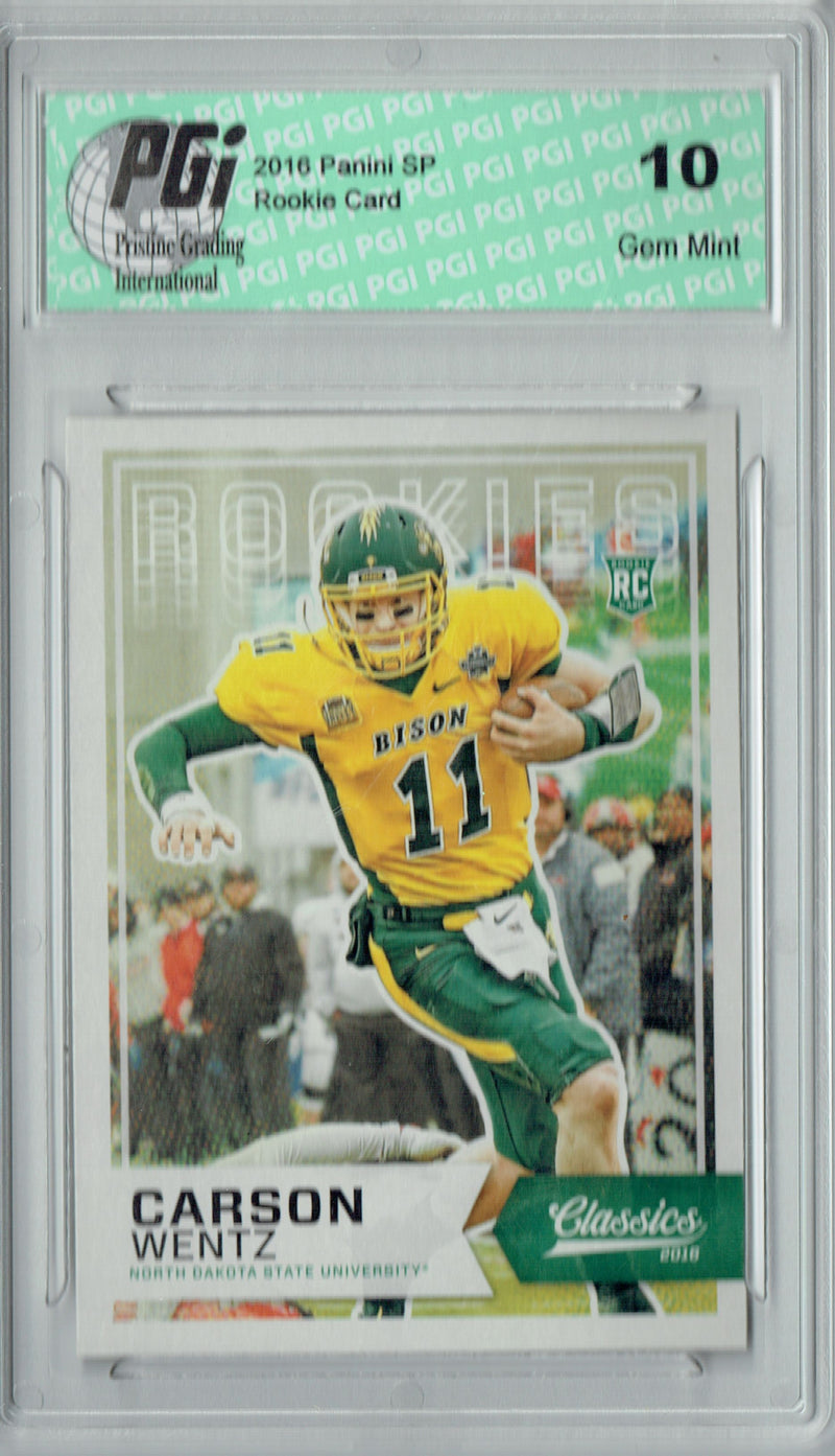 Carson Wentz 2016 Panini Classics #268 Rookie Card PGI 10